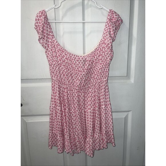 Women_s Pink Floral Mini Dress - Picture 1 of 7